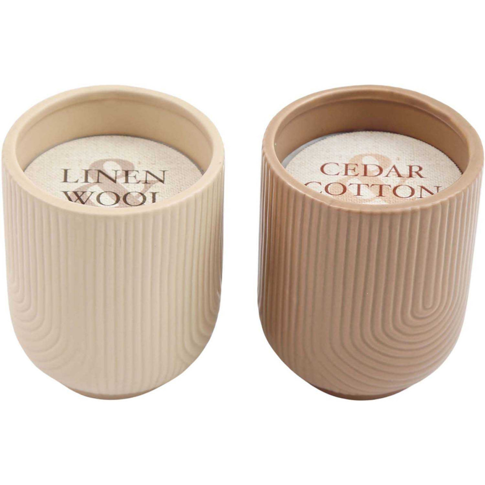 Bougie parfumé en pot dolomite (lot de 2)