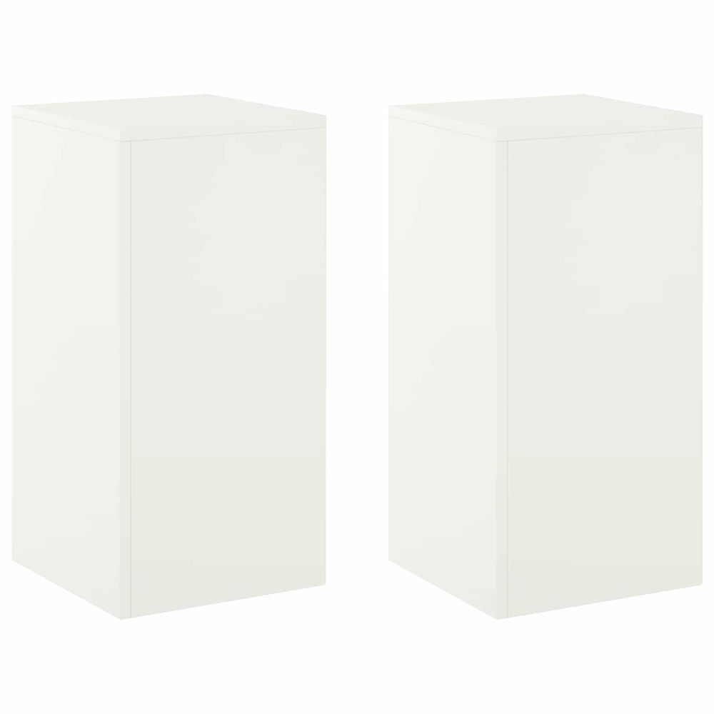 Support de plante 2 pcs blanc 30 x 30 x 60 cm acier