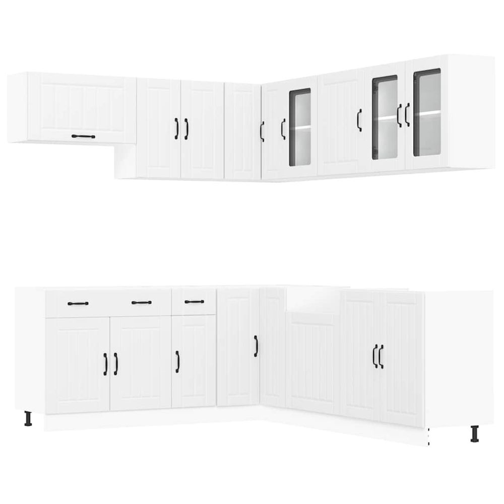 Ensemble d'armoires de cuisine 11 pcs lucca bois d'ingénierie