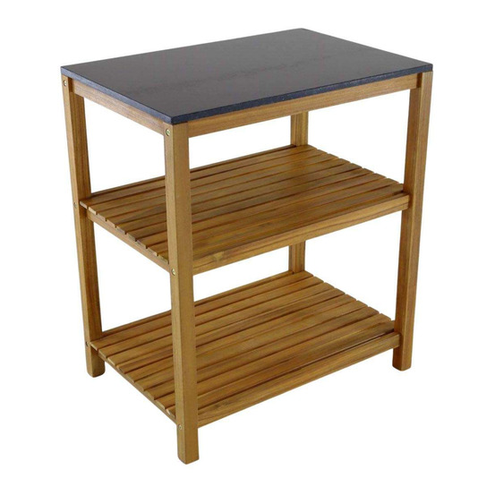 Etagère de rangement cuisine extérieure en acacia fidji