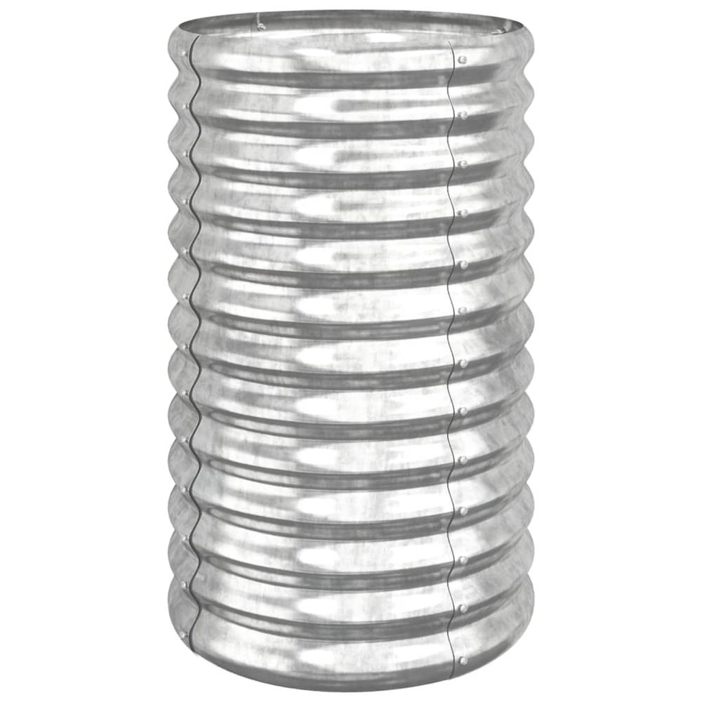 Jardinière d'extérieur de jardin acier galvanisé 40x40x68 cm argenté