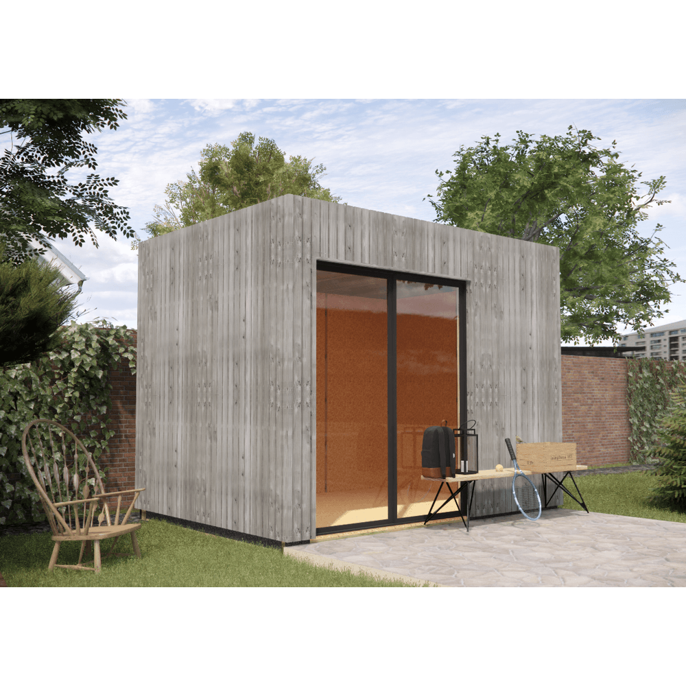 Studio de jardin 4 saisons en bois 3,3 x 2,4 x 2,7 m / isolation re2020 / menuiseries alu k-line