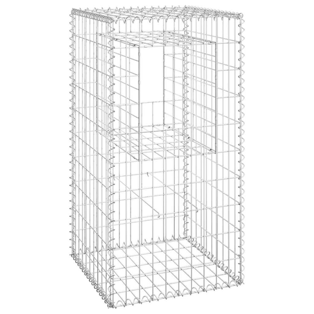 Poteau à panier de gabion 50x50x100 cm fer
