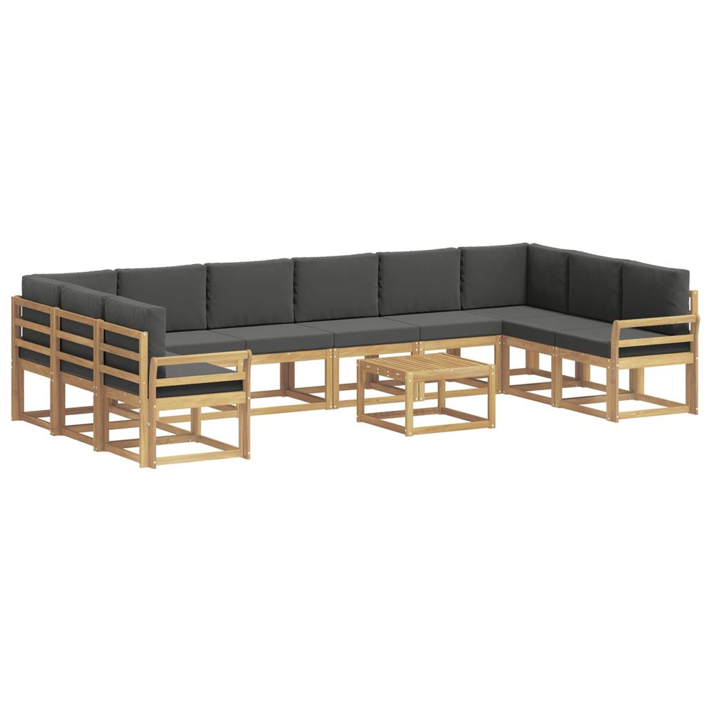 Ensemble de canapés d'extérieur 11 pc blanc et anthracite