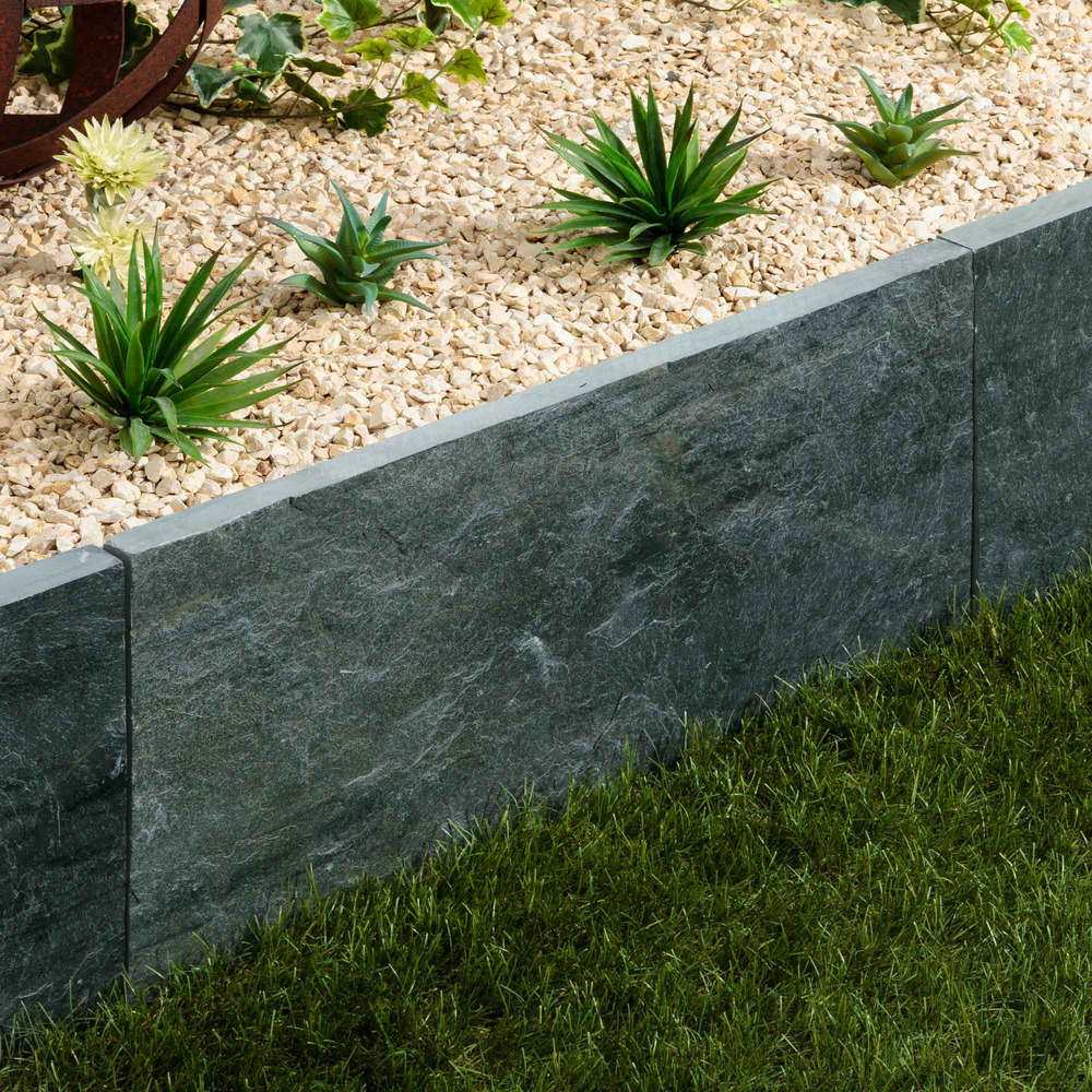 Bordure de jardin ardoise verte 60x30x3 cm (à l'unité) - ro'ma nature