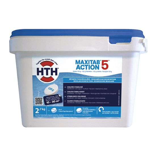 Chlore 5 actions en galets maxitab 2,7 kg
