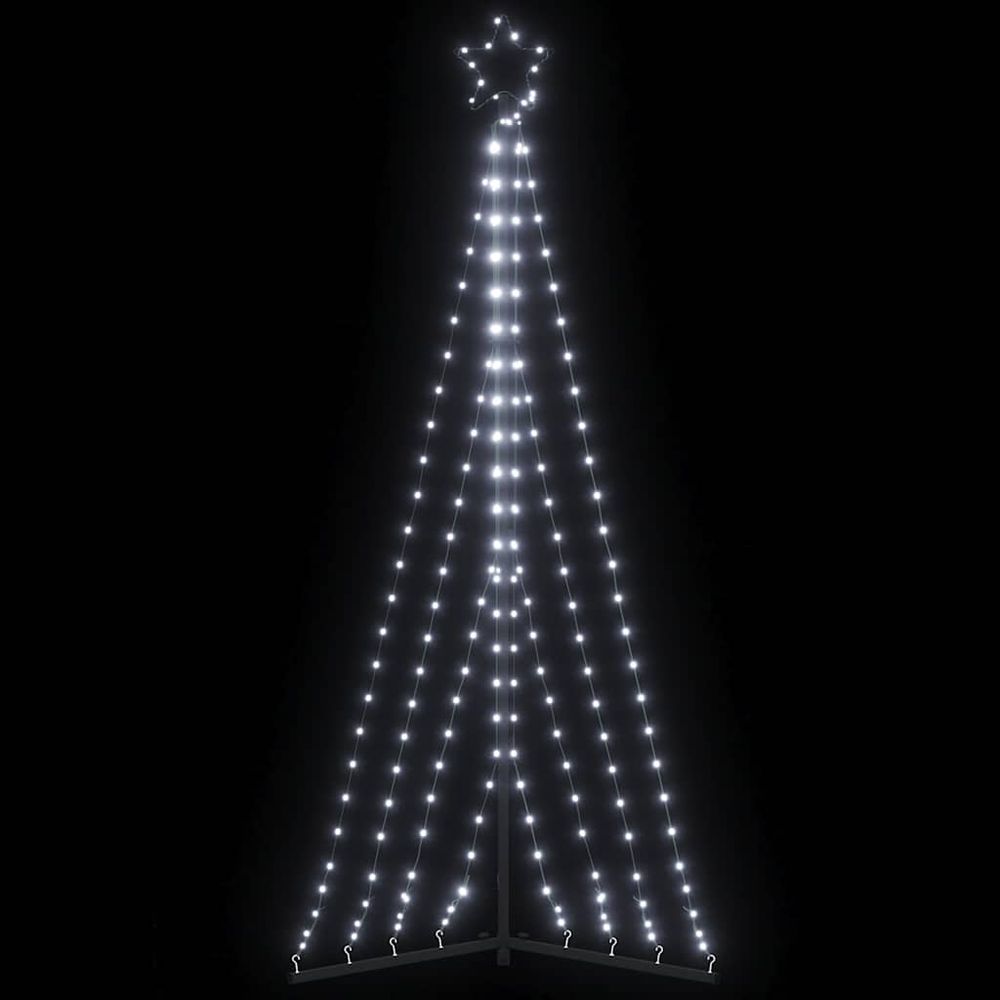 Sapin de noël lumineux conique avec 339 led pour extérieur blanc froid 182 cm