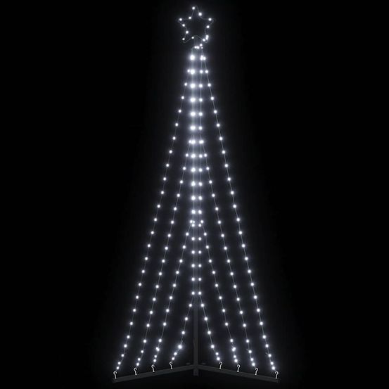 Sapin de noël lumineux conique avec 339 led pour extérieur blanc froid 182 cm