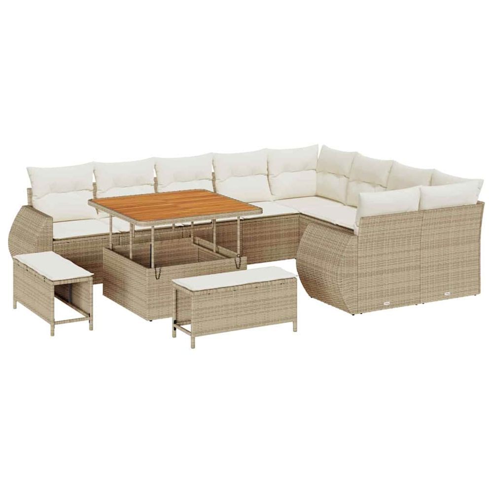 Ensemble de canapé de jardin 12 pc 12-nombre de places