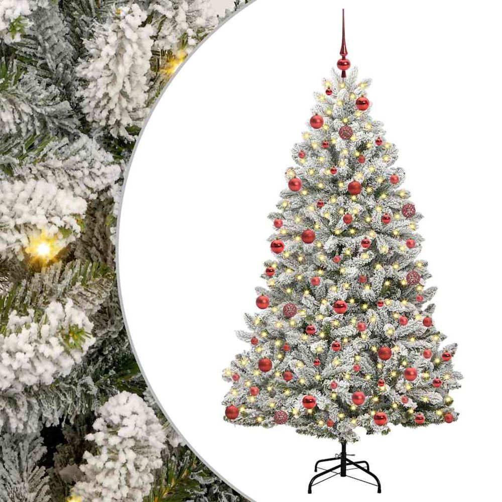 Sapin de noël artificiel 180 cm 300 led blanc chaud