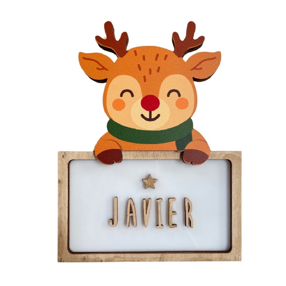 Lampe à poser personnalisable - renne de noël