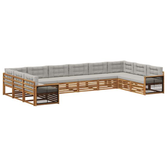 Ensembles de canapés 10 pc bois d'acacia massif