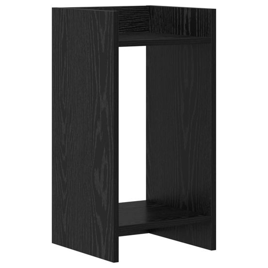 Support de plante chêne noir 30 x 30 x 60 cm bois d'ingénierie
