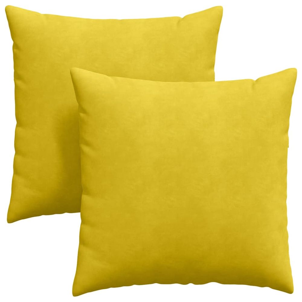 Coussins de canapé 2 pcs jaune 80 x 80 cm