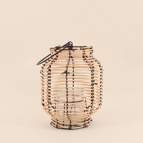 Lanterne en rotin 26cm, fatick