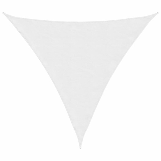 Voile de parasol tissu oxford triangulaire 3,6x3,6x3,6 m blanc