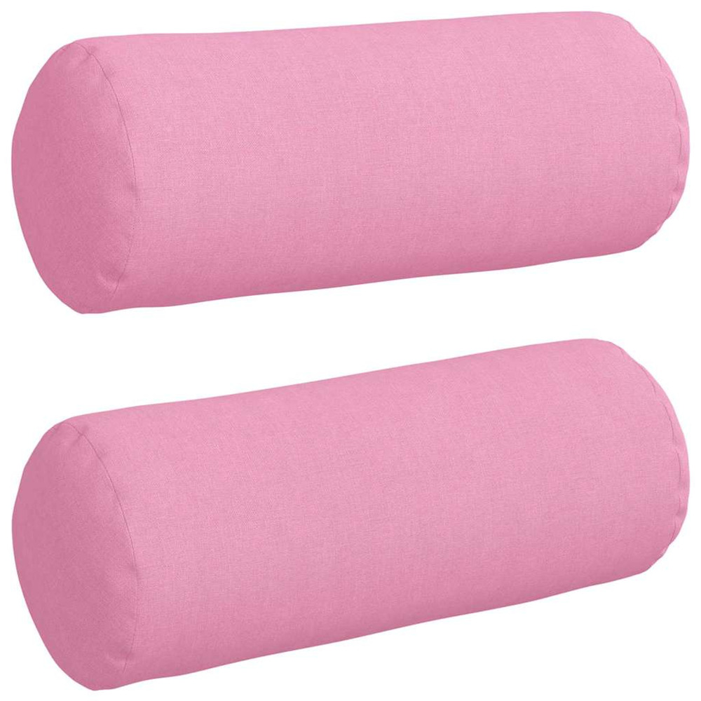 Coussins d'accent 2 pcs rose ø 15 x 40 cm tissu