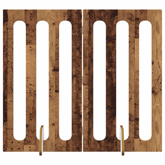 Clôture pliable pour animaux 2 pcs bois de chêne