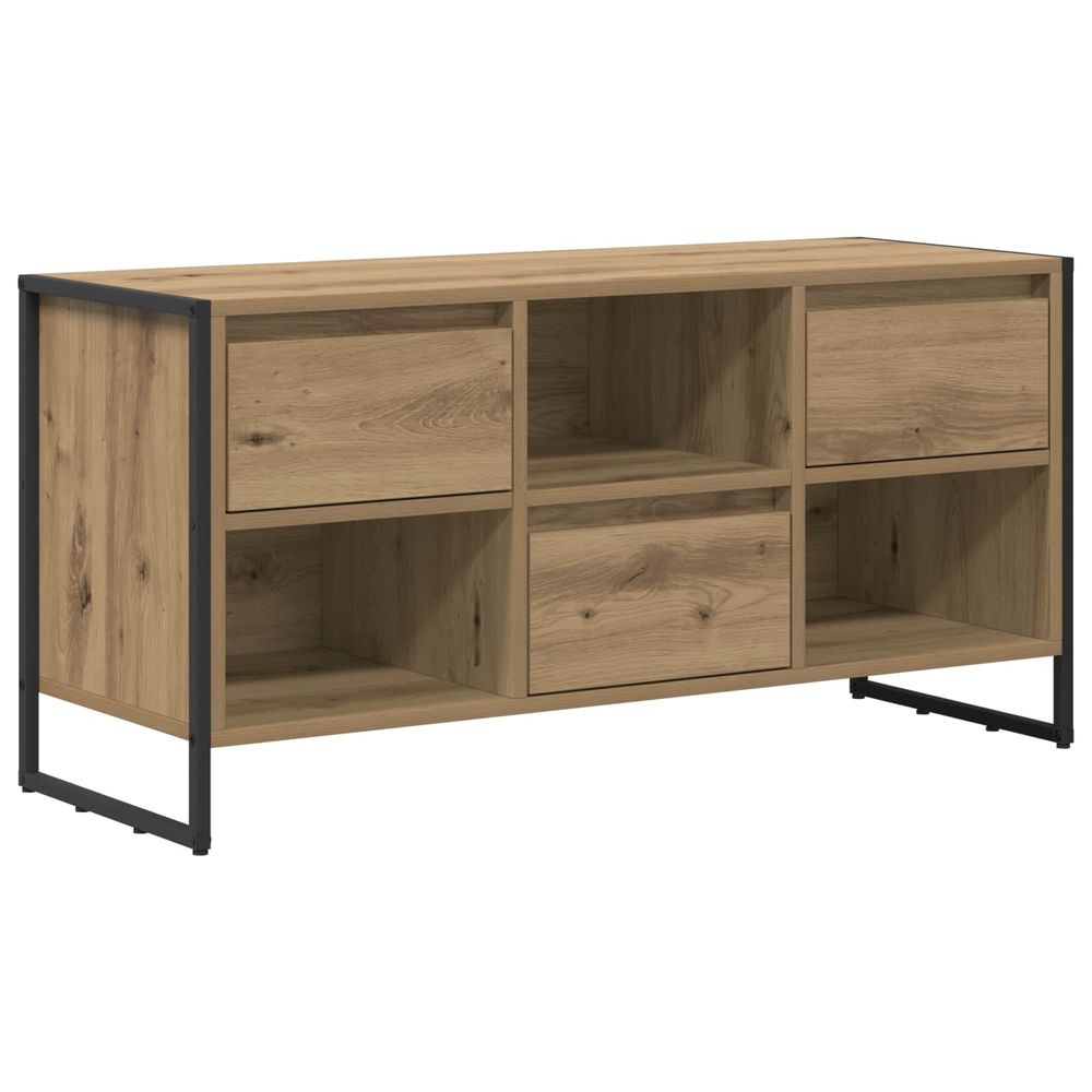 Meuble tv 100 x 36 x 49,5 cm chêne artisan bois d'ingénierie