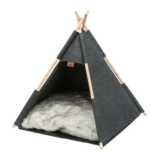 Abri tipi trixie - feutre - 55 × 65 × 55 cm - anthracite