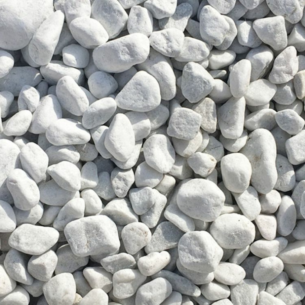 Pack 700kg galet de marbre blanc de carrare ø 15/25 mm (28 sacs x 25kg) - livraison standard