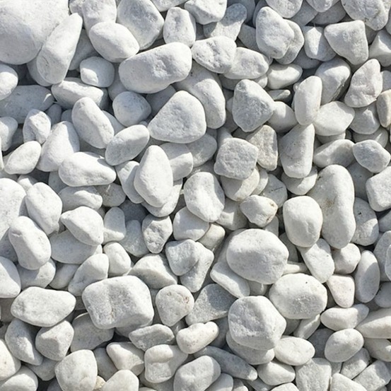 Pack 700kg galet de marbre blanc de carrare ø 15/25 mm (28 sacs x 25kg) - livraison standard