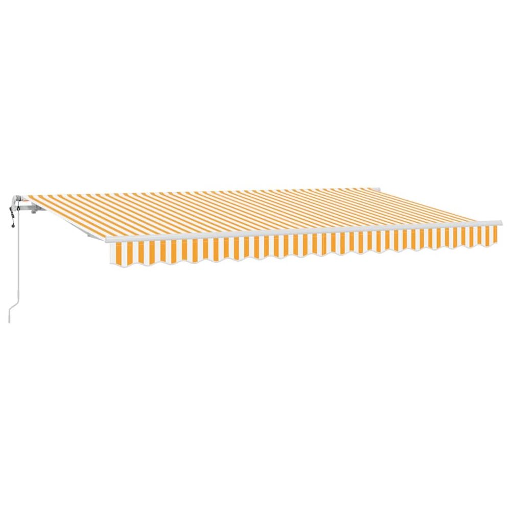 Auvent rétractable jaune 400 x 200 cm tissu