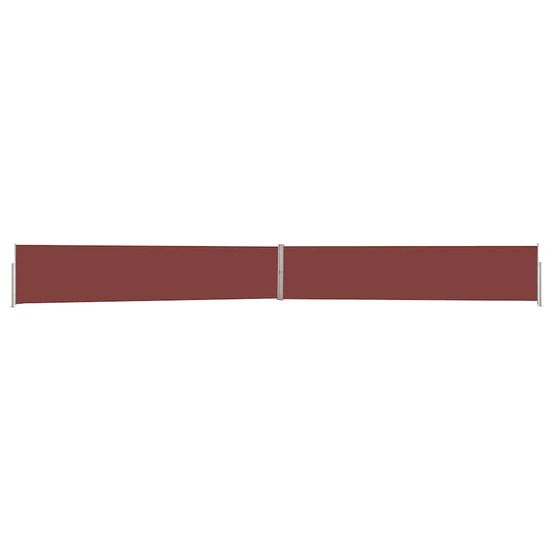 Auvent latéral rétractable de patio 140x1200 cm marron