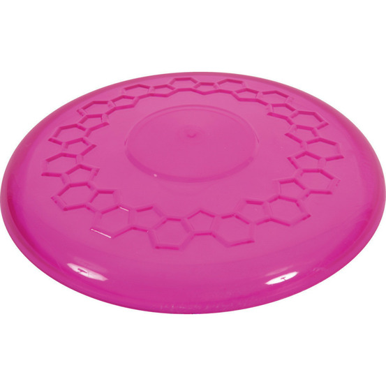 Disque volant pop ø 23 cm jeux pour chiens couleur framboise.