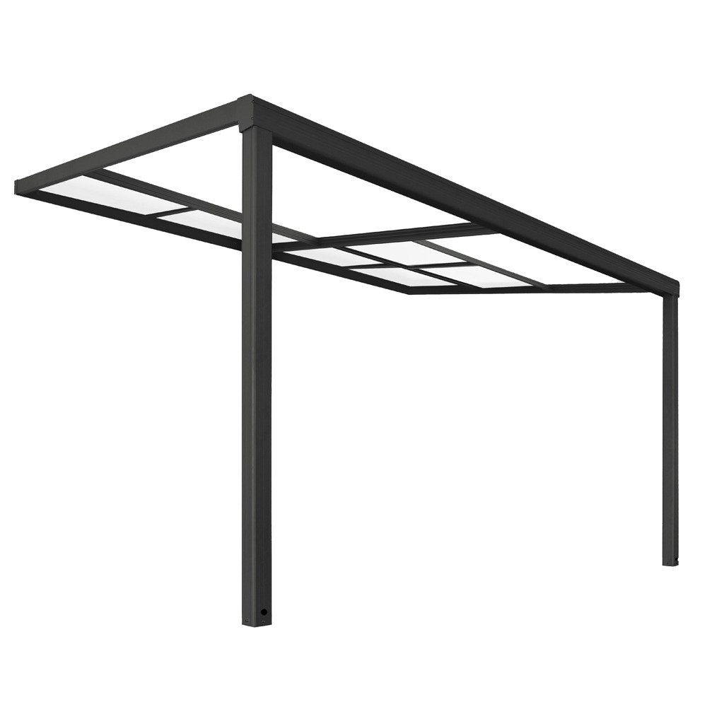 Home deluxe - toit de terrasse solis deluxe - 390 x 295 x 233 / 272 cm - avec fonction de toit coulissant - avec panneaux