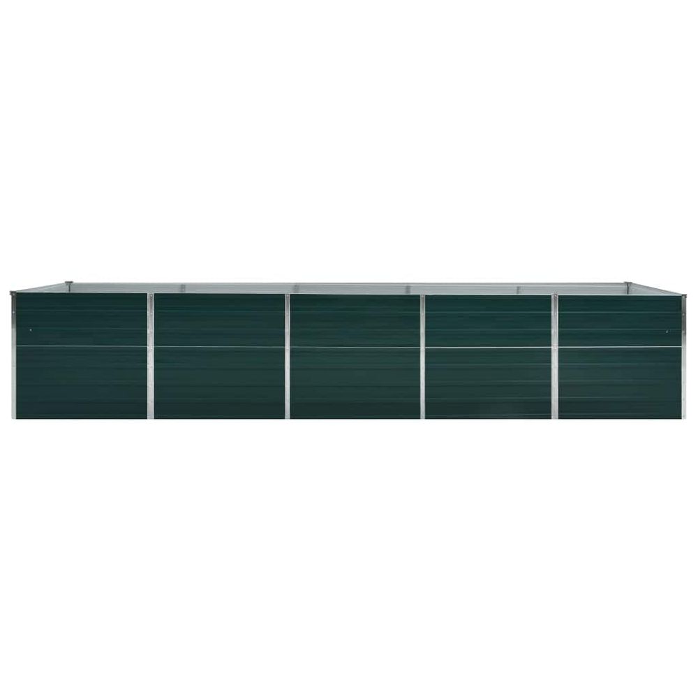 Lit surélevé de jardin acier galvanisé 400x80x45 cm vert