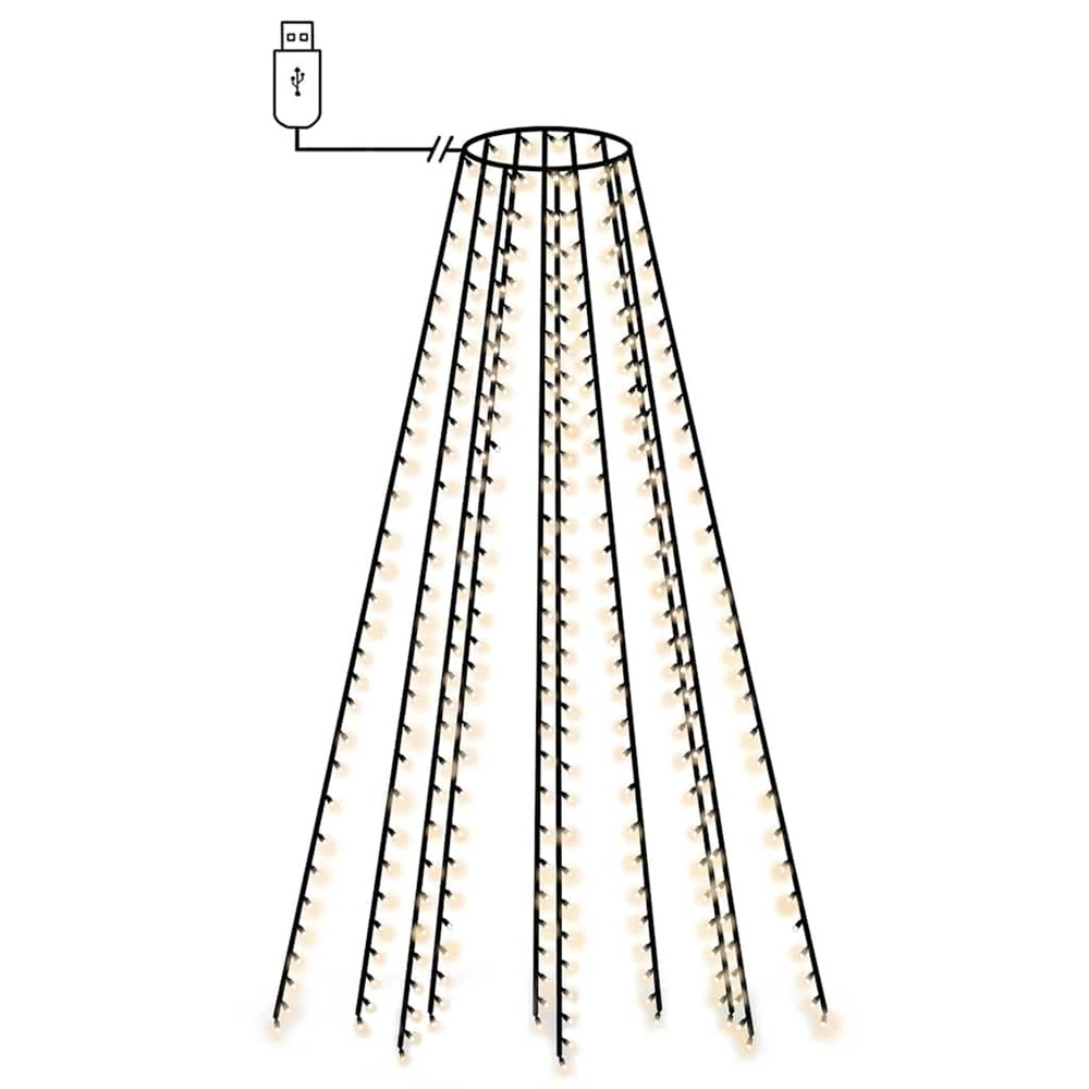 Guirlande lumineuse d'arbre de noël avec 150 led 150 cm