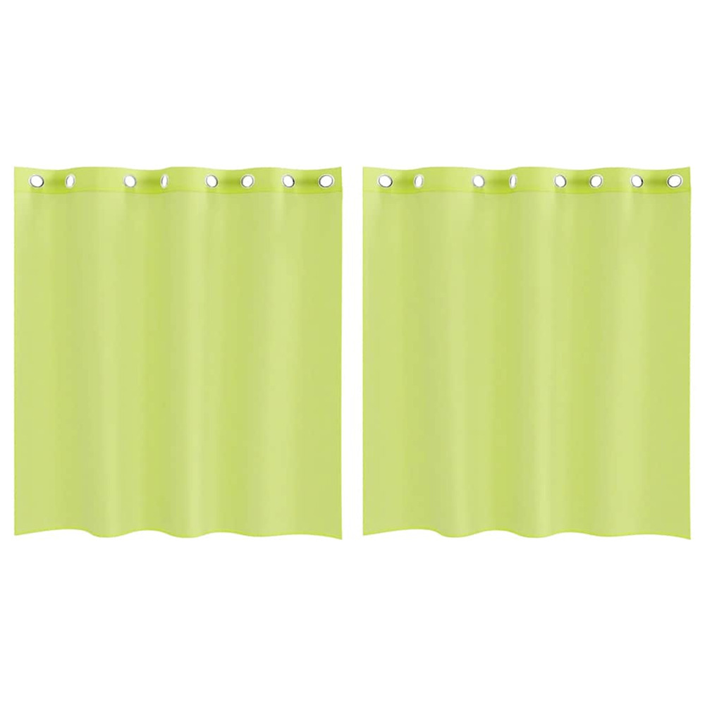 Rideaux en voile avec œillets 2 pcs vert pomme 140x140 cm