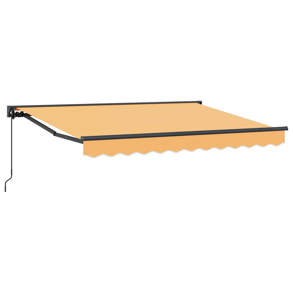 Auvent rétractable sable 4 × 3 m polyester et aluminium