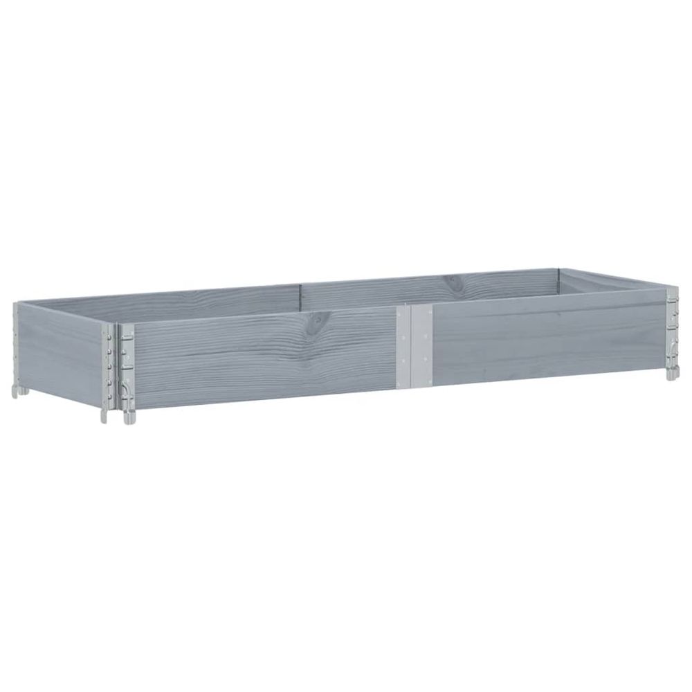 Collier de palette gris 150x50 cm bois de pin solide