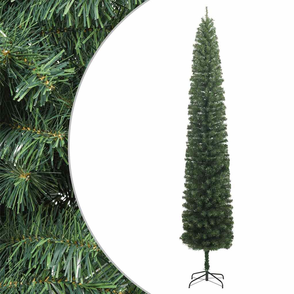 Sapin de noël mince avec support 210 cm pvc