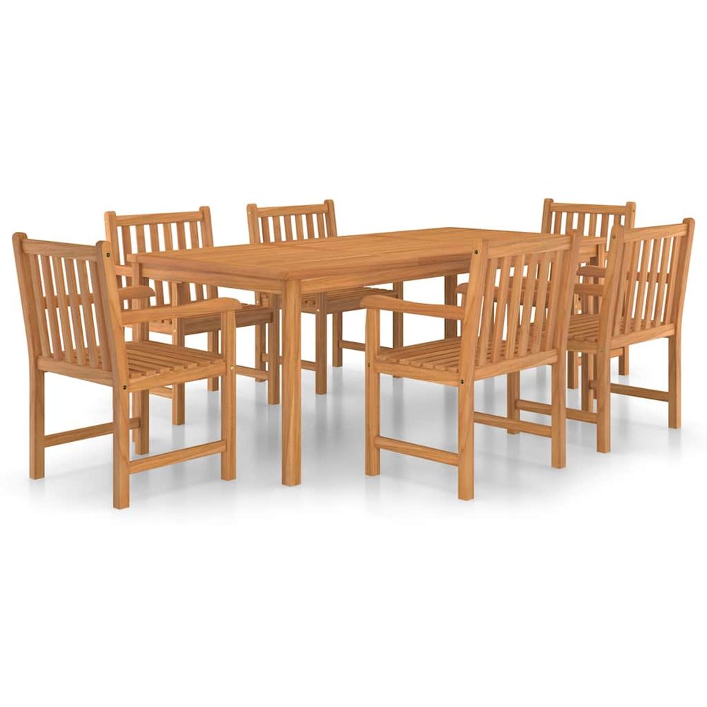 Ensemble de salle à manger de jardin 7pcs 200x100cm teck massif