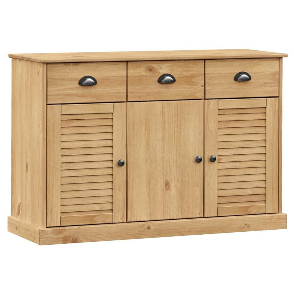 Buffet bahut commode armoire meuble de rangement organisateur cuisine salle de séjour salon avec tiroirs 113 x 40 x 75 cm boi