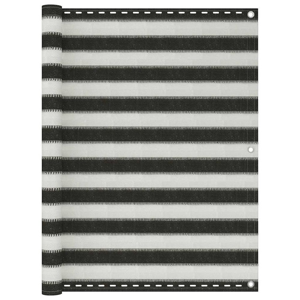 Écran de balcon pehd 120x400 cm anthracite et blanc