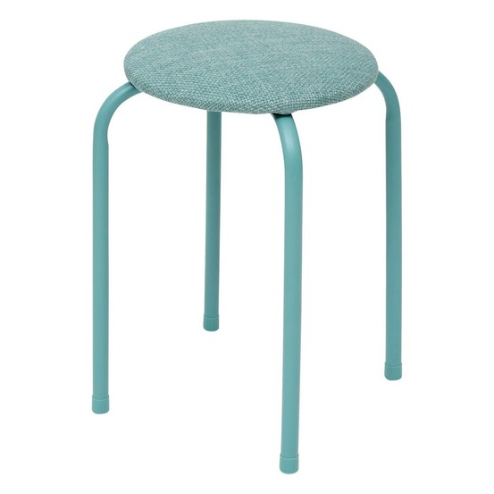 5five - tabouret flexy plus vert céladon en tissu chiné