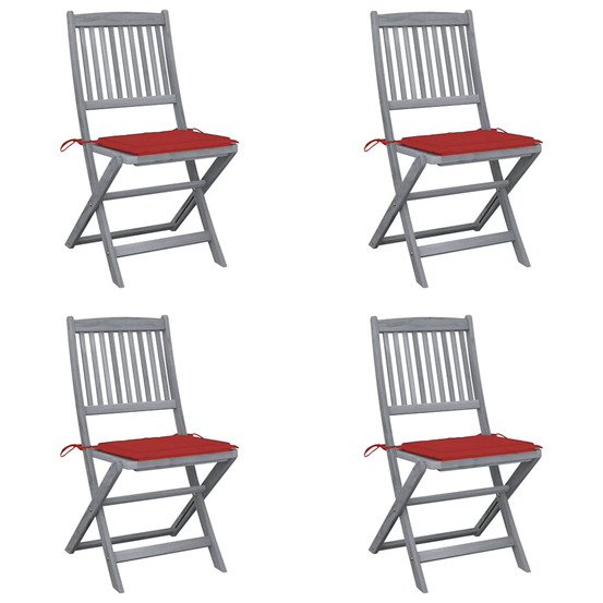Chaises pliables d'extérieur 4 pcs