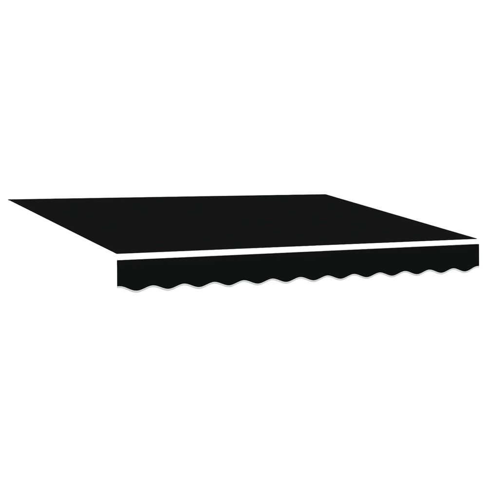 Auvent rétractable noir 350 x 250 x 165 cm tissu et métal