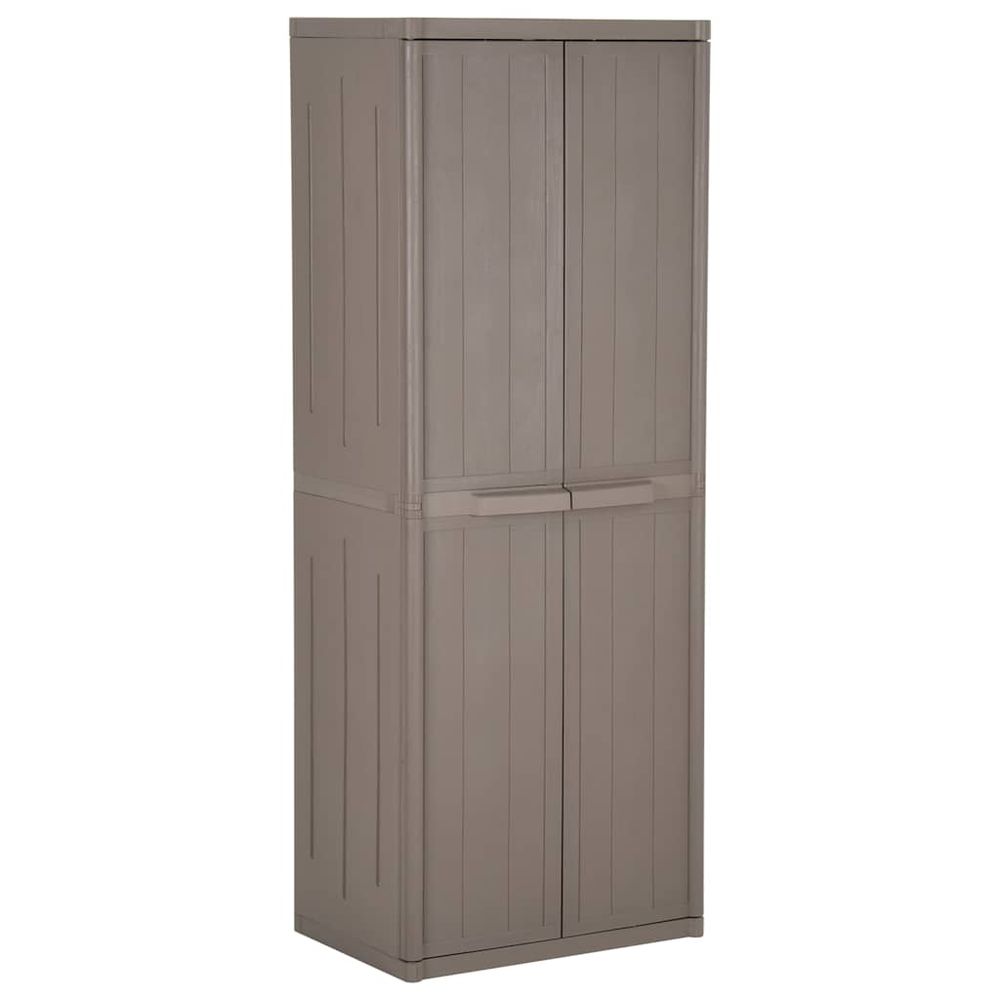Armoire de rangement jardin marron 65x45x172 cm pp aspect bois