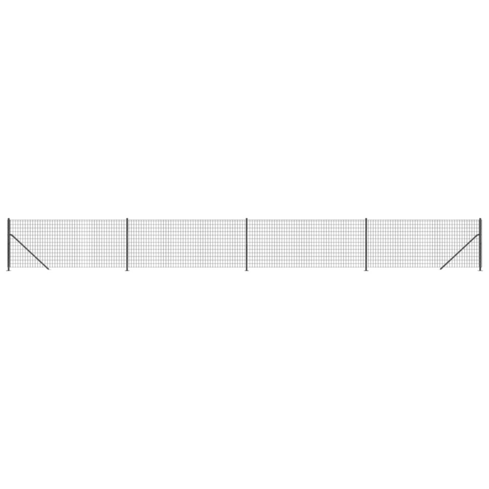 Clôture en treillis métallique avec bride anthracite 0,8x10 m