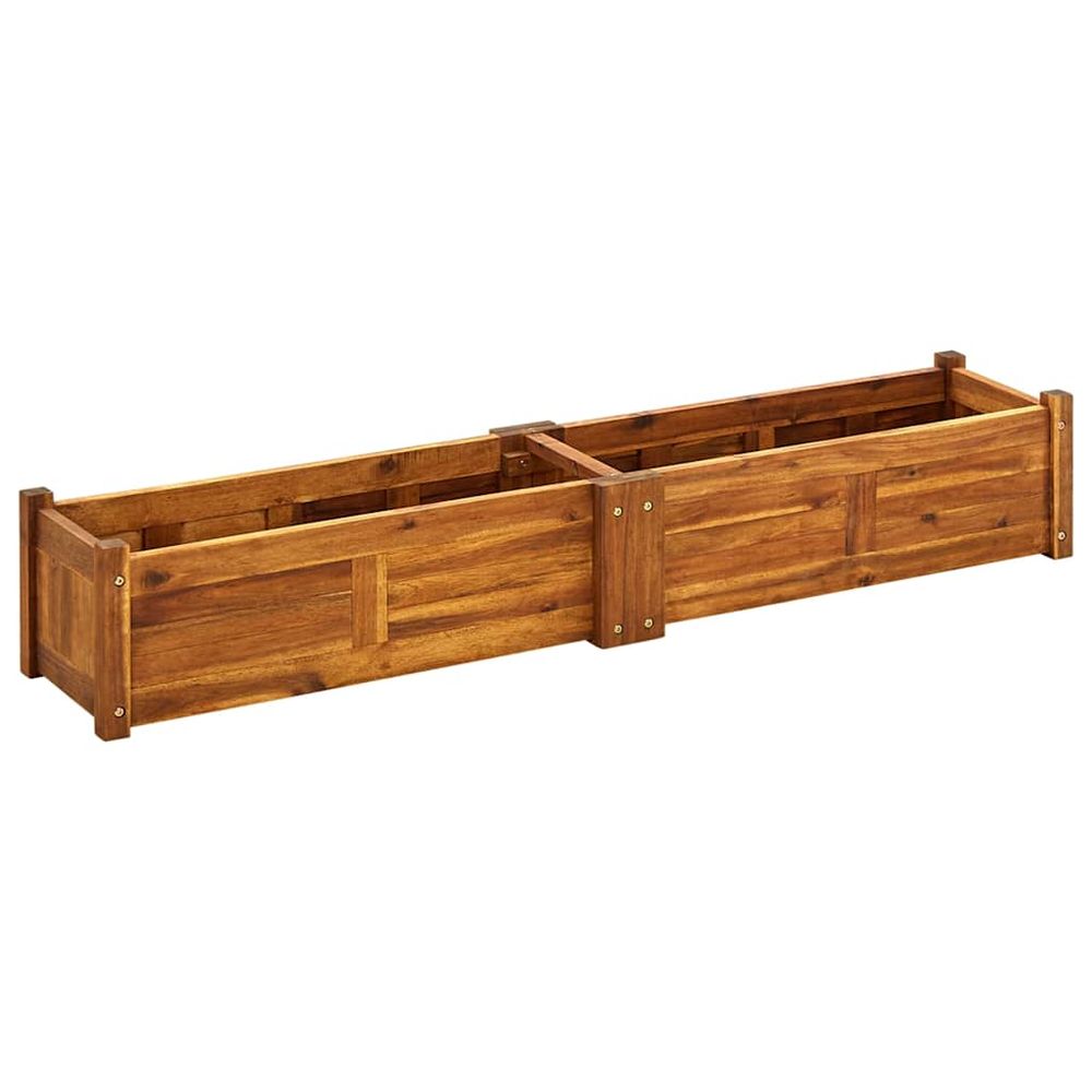 Lit surélevé de jardin bois d'acacia 150x30x25 cm