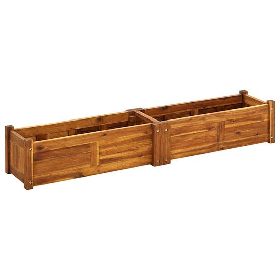 Lit surélevé de jardin bois d'acacia 150x30x25 cm