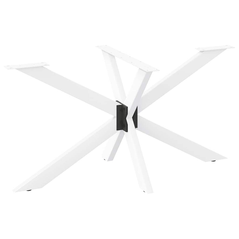 Pied de table à manger en forme d'araignée, blanc, 120 x 68 x (72-73) cm, acier