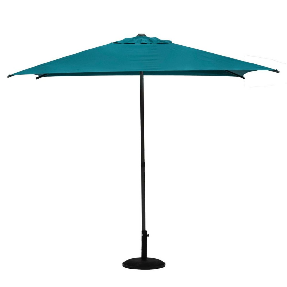 Parasol droit carré soya bleu canard