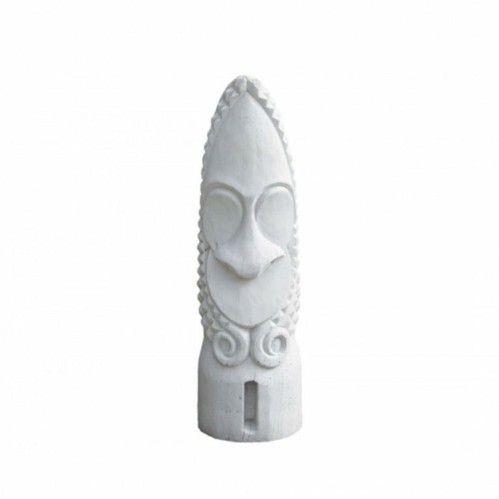 Statue de jardin tiki toa 75 cm - blanc