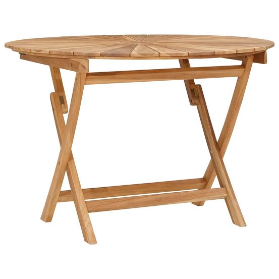 Table de jardin pliante naturel ø 110 x 75 cm